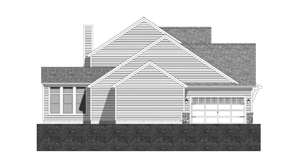 The Hollybrook house plan, exterior view 4
